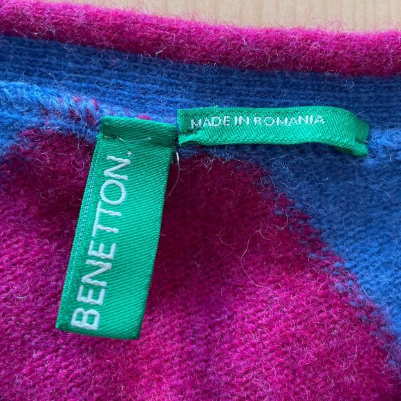 Benetton Argyle Wool Sweater - Picture 5 of 12